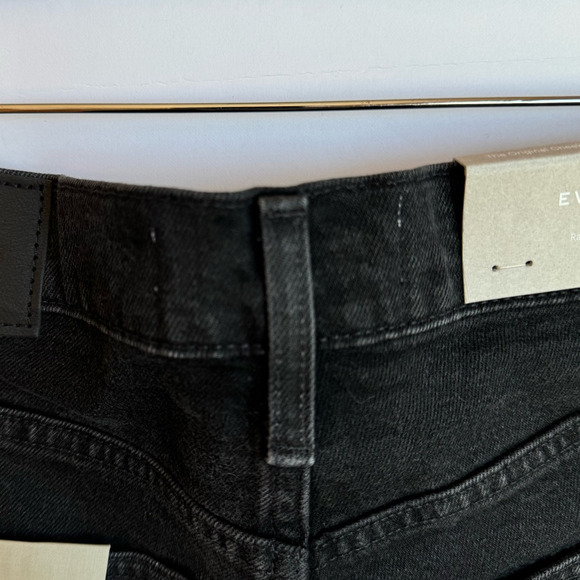 Everlane The Original Cheeky Jean Organic Cotton Straight Leg Sz 27 Black Denim - Picture 8 of 16
